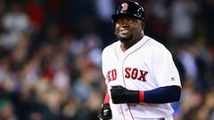 BOSTON, MA - APRIL 27:  David Ortiz #34 of the Boston Red Sox reacts after scoring a run against the Atlanta Braves  during the fourth inning on April 27, 2016 in Boston, Massachusetts.  (Photo by Maddie Meyer/Getty Images)