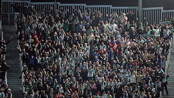 Los aficionados del Córdoba, el curso pasado en La Rosaleda
