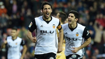 Parejo celebrando su gol, que supon&iacute;a la remontada al Girona.