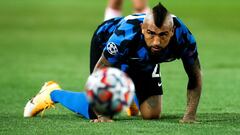 Arturo Vidal of Inter in action during the UEFA Champions League, Group B, football match played between Real Madrid and FC Internazionale Milano at Alfredo Di Stefano stadium on November 03, 2020, in Valdebebas, Madrid, Spain.
 AFP7 
 03/11/2020 ONLY FOR USE IN SPAIN