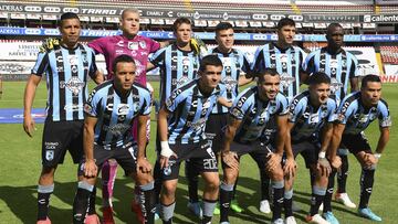 Queretaro team group during the game Queretaro vs Santos, corresponding Round 14 the Torneo Apertura 2022 of the Liga BBVA MX at La Corregidora Stadium, on September 10, 2022.

<br><br>

Equipo de Queretaro durante el partido Queretaro vs Santos, correspondiente a la Jornada 14 del Torneo Apertura 2022 de la Liga BBVA MX en el Estadio La Corregidora, el 10 de Septiembre de 2022.