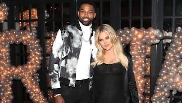 Tristan Thompson y Khloe Kardashian en la fiesta de cumplea&ntilde;os de Tristan en Beauty &amp; Essex; Los Angeles, California. Marzo 10, 2018.