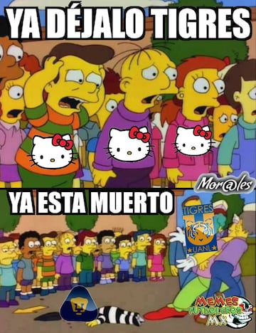 Tigres goleó y eliminó a Pumas, los memes no podían faltar