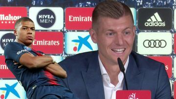 Kroos responde sobre Mbapp¨¦?en perfecto castellano y hace re¨ªr a todos los presentes