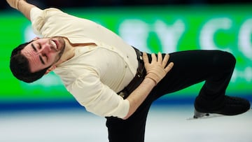 Tomàs Guarino, en el Mundial de Patinaje Artístico.
