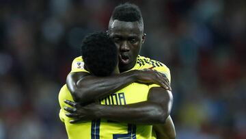Yerry Mina y Davinson Sánchez, jugadores de Selección Colombia