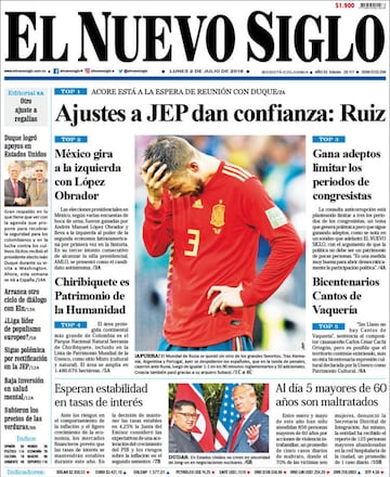 Las portadas de la prensa tras la eliminación de España