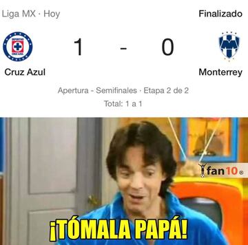 Los memes celebran al Cruz Azul y acaban con Monterrey