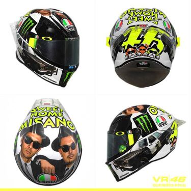 Los Blues Brothers para el casco de Misano de Valentino Rossi