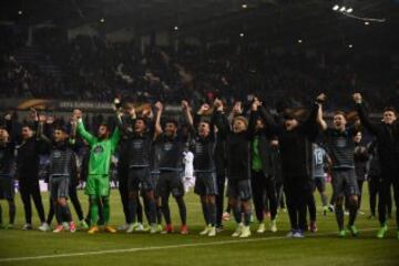 El Celta celebró el pase a semifinales.