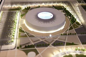 Maqueta de los estadios del Mundial 2022. 
Estadio de Al Thumama, situado en doha con capacidad para 40.000 espectadores.