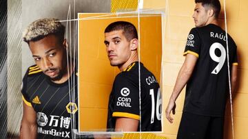 Raúl Jiménez modela el segundo uniforme del Wolves