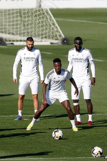 Vinicius, Antonio Rüdiger y Benzema.