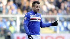 Sampdoria&#039;s Antonio Cassano in action during their Italian Serie A soccer match against Napoli at the Marassi stadium in Genoa, Italy, January 24, 2016. REUTERS/Giorgio Perottino