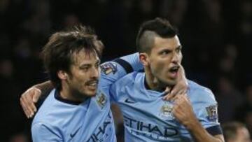 Pareja de lujo. Silva y Agüero liderarán el ataque de un Manchester City que no puede fallar.