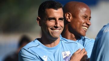 El espa?ol Rub¨¦n Mart¨ªnez, durante un entrenamiento del PAS Lamia