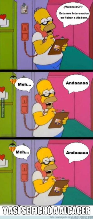 Los mejores memes del fichaje de Alcácer por el Barcelona