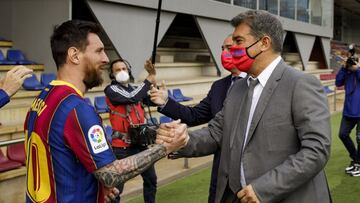 Messi renewal: Barcelona president Laporta offers update