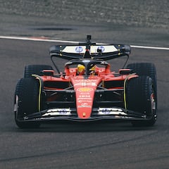 Hamilton ya rueda con Ferrari