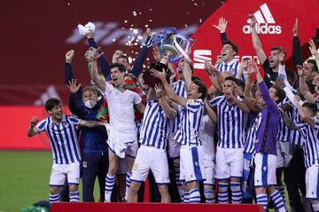 La Real Sociedad ganó la final en el derbi vasco del 2020 gracias a un gol de Mikel Oyarzabal. 