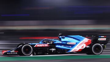 Fernando Alonso (Alpine A521). Losail, Qatar. F1 2021.