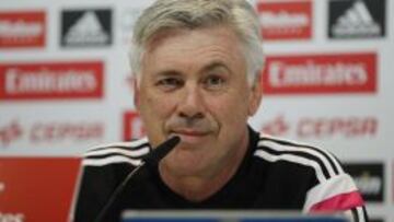 Carlo Ancelotti, en sala de prensa.