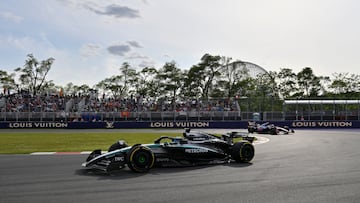 Formula One F1 - Canadian Grand Prix - Circuit Gilles Villeneuve, Montreal, Quebec, Canada - June 13, 2025 Mercedes' George Russell during practice REUTERS/Jennifer Gauthier
