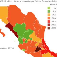 Mapa y casos de coronavirus en México por estados hoy 2 mayo