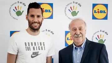 Rudy Fernández junto con Vicente del Bosque