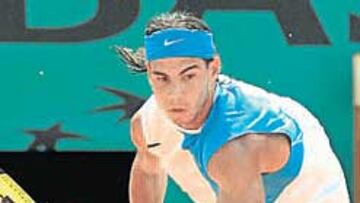 <b>CITA CON LA HISTORIA. </b>Rafa Nadal corre tras la leyenda de Borg.