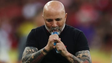 Soccer Football - Brasileiro Championship - Flamengo v America Mineiro - Estadio Maracana, Rio de Janeiro, Brazil - July 22, 2023 Flamengo coach Jorge Sampaoli REUTERS/Sergio Moraes