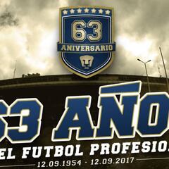 Pumas celebra 63 años en el fútbol profesional