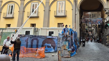 Las calles de Nápoles están preparadas.