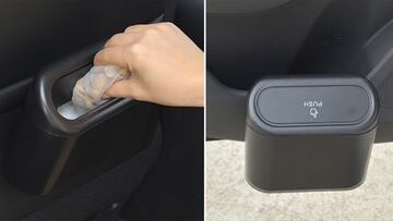 Ni bebidas, ni envoltorios: el cubo de basura para coche que lo mantendrá limpio como el primer día y está disponible en Amazon.
