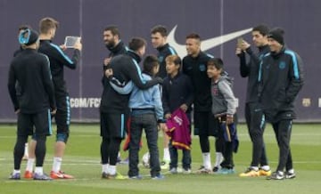 Los jugadores del Barça se lo pasaron como niños