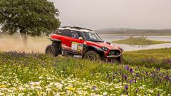 Sainz, con el Mini en el Rally Transibérico.