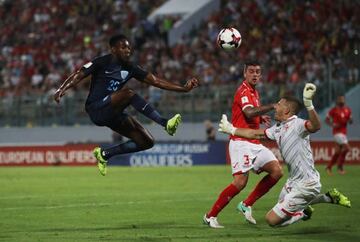 Danny Welbeck marca el 0-3 el pasado viernes a Malta.