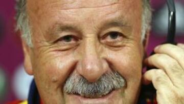 Del Bosque, en una rueda de prensa.