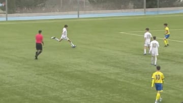 El golazo del hijo de Zidane en las cadetes del Real Madrid