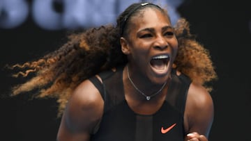 Serena Williams celebra su victoria ante Belinda Bencic.