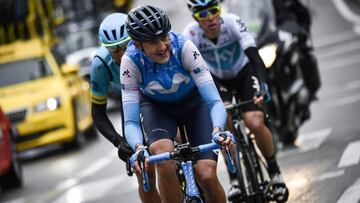 Marc Soler lidera ante Omar Fraile y David De La Cruz en la fuga de la última etapa de París-Niza 2018.