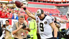 El pasador de los Saints rompi&oacute; la marca de m&aacute;s yardas en temporada regular en el duelo de la Semana 5 contre los Redskins y sigue celebrando el logro.