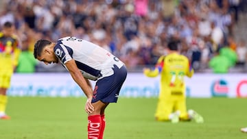 during the 9th round match between Monterrey and America as part of the Liga BBVA MX, Torneo Apertura 2025 at BBVA Bancomer Stadium, on September 20, 2025 in Monterrey, Nuevo Leon, Mexico.
