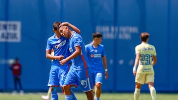 Axel Romero of Cruz Azul during the game Cruz Azul vs America, Corresponding to second leg match Quarterfinal of Fuerzas Basicas Sub-18 of the Torneo Clausura 2023 of the Liga BBVA MX, at La Noria, on May 06, 2023.

<br><br>

Axel Romero de Cruz Azul  durante el partido Cruz Azul vs America, Correspondiente al partido de vuelta de Cuartos de Final de Fuerzas Basicas Sub-18 del Torneo Clausura 2023 de la Liga BBVA MX, en La Noria, el 06 de Mayo de 2023.