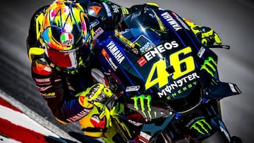 Valentino Rossi con la Yamaha en 2019.