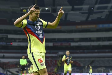 A partir del Guardianes Clausura 2021, Mauro Lainez se sumó a la filas del América. Marcó gol ante Atlético de San Luis.