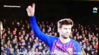 Piqu¨¦ pidi¨® a la grada que dejara de insultar a Sergio Ramos