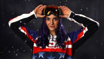 PARK CITY, UT - SEPTEMBER 27: Paralympic Snowboarder Brenna Huckaby poses for a portrait during the Team USA Media Summit ahead of the PyeongChang 2018 Olympic Winter Games on September 27, 2017 in Park City, Utah. Ezra Shaw/Getty Images/AFP == FOR NEWSPAPERS, INTERNET, TELCOS & TELEVISION USE ONLY ==
