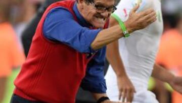 El italiano Fabio Capello durante el partido ante Argelia.