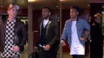 Messi, Alves, Neymar y Piqué.